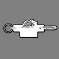 Key Clip W/ Key Ring & Triceratops Dinosaur Key Tag